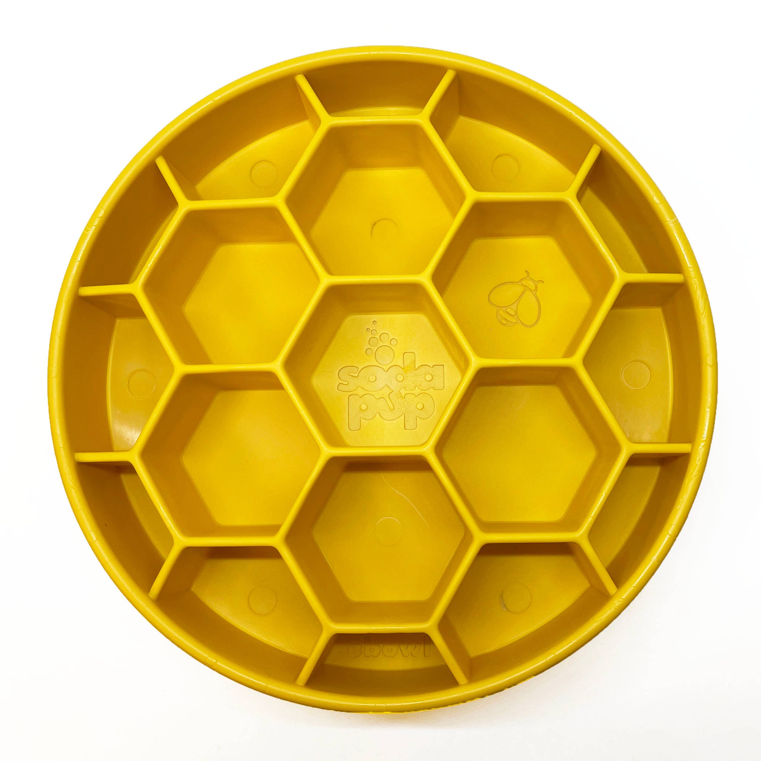 SodaPup Dog Toys - Honeycomb Design eBowl Enrichment Slow Feeder Bowl for Dogs: Blue